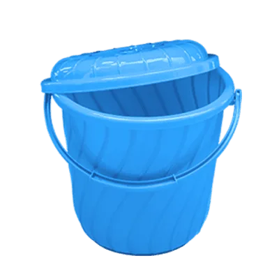 Ankurwares Spiral Bucket with Lid Blue - 16L